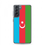 Coque T&eacute;l&eacute;phone &ndash; Samsung &ndash; Galaxy S21 Plus &ndash; Drapeau Azerba&iuml;djan &ndash; Souple &ndash; mitmev&auml;rviline
