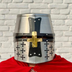 Templar Risti R&uuml;&uuml;tli Kiiver Keskaegne Suur, Larp ja Cosplay Kiiver K&auml;sitsi Valmistatud Parim Kingitus Talle