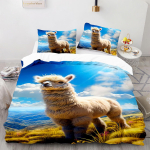 Sinise taeva alpakavillane voodipesukomplekt poistele ja t&uuml;drukutele Tekikott 1 padjapuuriga 75x50cm, Teismeliste ja laste voodipesukomplekt k&otilde;ikideks aastaaegadeks 135x200cm