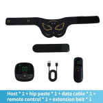 Elektriline EMS puusade treenija tagumikulihaste stimulaator tuharate toonik t&otilde;stev keha vormiv saledus kaalulangus rasvap&otilde;letus treeningvarustus must