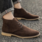 Moodsad pahkluusaapad meestele Talvesaapad Briti stiilis Klassikalised seemisnahast saapad Vabaajajalatsid T&ouml;&ouml;jalatsid Botas Zapatos Hombre 39 pruun