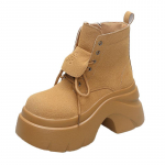 Moodsad Uued Naiste K&otilde;rge Platvormiga Pahkluusaarid S&uuml;gis Talv Paksud Punk Jalan&otilde;ud Tossud Naine Suede Nahast Mootorratta Saapad Mujer 9.5CM 34