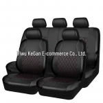 Piiri&uuml;lene autokatte, tepitud rombimustriga, PU-nahk, kunstnahk, euro-ameerika stiil 4-piece set (Double front seats)