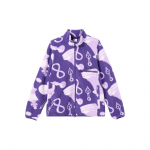 Nike FW22 Geomeetrilise Mustriga Prinditud Seisva Kraega Pikkade Varrukatega Jakk Meeste Jakid Lilla DQ6127-547 XL