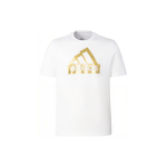 Adidas Metallik Logotr&uuml;kiga Spordis&auml;rk L&uuml;hikeste Varrukatega Meeste Topid Valge II3466 XL