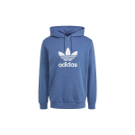 Adidas Originals Trefoil Tr&uuml;kitud Logoga Kapuutsiga Pikkade Varrukatega Pullover Dressipluus Meeste Pealmine Sinine GN3460 XS