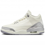 Air Jordan 3 Retro Sail Metallic Silver Naiste Tennised Kreemjas Tsemendihall CK9246-100 36.5