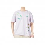 Puma Kirjaprindiga &uuml;mara kaelusega l&uuml;hikeste varrukatega T-s&auml;rk Unisex topid Helesinine 623251-17 S
