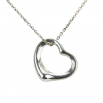 Used TIFFANY&Co. Necklace Open heart Silver925 2.3g Silver Accessories
