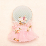 17cm Armas Mini Pl&uuml;&uuml;sist Nuku Riietus R&otilde;ivad Aksessuaarid Iidoli Nukkudele Roosa Liblikas Pulmakleit DIY T&uuml;drukute Kingitus fit 17cm Labubu Doll valge