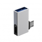Micro USB to USB Adapter with 90-Degree Angled Extension Adapter with OTG Function & External Power Port Stable Current Power Adapter