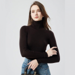 Women's 100% Wool High-Neck Pullover Sweater L