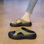 Lahedad sussid naiste suvine 2025 uus v&auml;ljas k&auml;imiseks platvorm vabaaja rannasandaalid laisk mood rasedad naised &uuml;he s&otilde;naga sandaalid 40