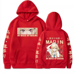 Anime My Dress Up Darling Marin Kitagawa Armas Graafiline Tr&uuml;kiga Kapuutsiga Meeste Naiste Trendikad Kapuutsid Harajuku Unisex Trendikad Dressipluusid S