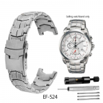Casio EF-550 EF-524 roostevabast terasest k&auml;ev&otilde;ru 22mm h&otilde;bedane rihm liblikpandlaga k&auml;ev&otilde;ru metallist rihm meeste kellaahel 22mm