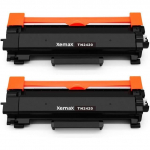 Cartouches de Toner - XEMAX - TN-2420 TN2410 - Compatible avec Brother - Pack de 2 - Avec puce