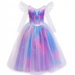 Laste t&uuml;drukute n&otilde;ia pikkade varrukatega printsessi v&otilde;rkt&uuml;llkleit printsessi Halloweeni cosplay kost&uuml;&uuml;mid 110cm lilla