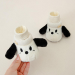 Baby Winter Fleece-Lined Thickened Cartoon Cotton Shoes0-12One-month-old unisex pre-walking shoes anti-drop baby shoes and socks integrated style 12（Suggestions8-12Month
