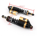 1 paar 11 280mm Mootorratta Tagumine Amortisaator &Otilde;hkvedrustus Honda Yamaha jaoks MUST&KULDNE