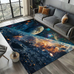 Kosmiline udukogu T&auml;ht Must auk Galaktika Vaip Vaibad Elutoa Kaunistus Vaibad Kodu Magamistoa Libisemisvastane Ala P&otilde;randamatt Sissep&auml;&auml;su Uksematt 80x120cm gray