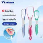 TRISA &Scaron;veitsi kahekordse toimega keelepuhastaja - 1 tk 1 color randomly selected