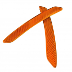 2 tk Auto peegeldav kleebis Auto ukse kleebised Decal Hoiatus Peegeldav teip Ribad 3 v&auml;rvi Ohutusm&auml;rk Auto helkurkleebised oranž