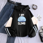 See Kord, Kui Ma Sain Reinkarneerunuks Limaks Kapuutsiga Sviiter Naistele/Meestele Harajuku Kawaii Rimuru Tempest L&otilde;tv Vabaaja &Uuml;legabariidilised Kapuutsikad 3XL black