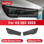 KS 003 2025 Auto Esitulede Must TPU Kaitsekate Kile Esitulede V&auml;rvi Muutmise Kleebis Tarvikud Smoked black