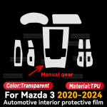 Mazda 3 2019-2024 2023 jaoks Auto Ukse Keskkonsooli K&auml;iguvahetuse Navigatsiooni T&auml;ielik Komplekt Siseviimistlusliistud TPU HD Kaitsekile LHD