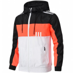 Kevadised ja s&uuml;gisesed meeste ja naiste jakid V&auml;rvikindel kolme ribaga tavaline pikkade varrukatega vabaaja kapuutsiga kraega jakk 3XL hall