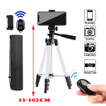 Telefoni statiiv 102 cm Professionaalne videosalvestus DSLR-kaameraga pildistamisalus Xiaomi HUAWEI iPhone Gopro jaoks koos Selfie-puldiga