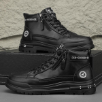 Mood Hingavad Vabaaja Saapad Meestele Kvaliteetsed Retro Pahkluusaapad Meestele Platvormsaapad A Valged Kingad Meestele Bota Masculina 44 must