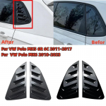 L&auml;ikiv Must/S&uuml;siniku Ilmega Auto Tagumise Akna Katikukate Liist Volkswageni VW Polo MK5 6R 6C 2011-2018 Jaoks VW Mk6 Polo 2018- Jaoks Black -18-23