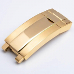 9 mm roostevabast terasest kokkupandav pandlaga libisemislukk, mis sobib rolli allveelaeva Oysterflex Daytona GMT kellarihma kinnitusklambriga Gold 9mm no logo