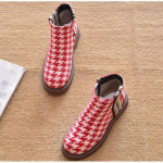 2026 Kevad S&uuml;gis Naiste Ruudulised Kingad Pahkluuni Chelsea Saapad Lamedad Punased Valged K&uuml;ljelt&otilde;mblukuga Br&auml;ndi Daamide &Uuml;ksikud Saapad 37 must