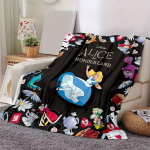 1 tk, Disney'i Alice Imedemaal Kodukaunistus Tekk, Flanellist Visketekk, Elutuba, Magamistuba v&otilde;i V&auml;liseiklused. T&auml;iuslik diivaniteki 150x200cm