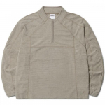 Nomanual Heavy Waffle Half Zip Up  Sand Gray M