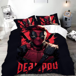 Anime Deadpool tekikott padjap&uuml;&uuml;r voodipesukomplekt t&auml;iskasvanule poisile t&uuml;drukule magamistoa kaunistus laste kingitus &uuml;heinimese kaheinimese suur suurus 150*200cm 3pcs