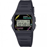 Casio Klassikaline k&auml;ekell [Ametlik Jaapani toode] PAC-MANi koost&ouml;&ouml;mudel, Valmistatud bioplastist, Meeste must, F-91WPC-1AJR