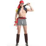 Meessoost piraat, Halloweeni kost&uuml;&uuml;m, Kariibi mere piraadisaate kapteni cosplay kost&uuml;&uuml;m cos &uuml;likond M must