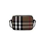Burberry Ruuduline T&otilde;mblukuga Nahast Kaamerakott Naiste &Otilde;lakott Pruun Must 80850801 Shopping Bag Set(Basic Set+Shopping Bag)