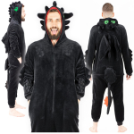 Kigurumi &uuml;likond soe pidžaama Night Fury Toothless meeste kombinesoon m M