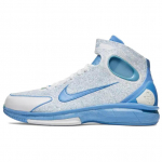 Nike Air Zoom Huarache 2K4 Slip Resistant Abrasion Resistant High top Vintage Basketball Shoes Unisex White Blue 309957-141 40.5
