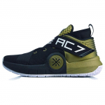 Li Ning All City 7 Wade Collection Non slip Lightweight Mid top Basketball Shoes Men's Black Gold ABAP105-1 43