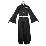 Demon Slayer Muichiro Tokito cosplay riietus, Demon Slayer Corps vorm, Udu Hashira unisex kost&uuml;&uuml;m 0085 S black