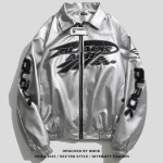 Rogue Retro Hip Hop Nahast V&otilde;idus&otilde;idujakk: Trendikas unisex s&uuml;gisene mootorrattastiil M must