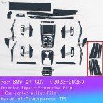 For BMW X7 G07 G67 Full set interior Film Navigation screen Anti-scratch Sticker Gear Panel Transparent Protection Cover Films For LHD