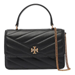 Tory Burch &Uuml;hev&auml;rviline Twill Klapiga Kuldse Logoga Kett Napa Nahast &Uuml;mbrikukott Risti Keha &Otilde;la Totes Mini Naiste kotid Must 152356-001 Basic Set (Bag+Dust Bag)