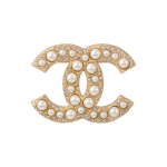 Chanel Double C P&auml;rl Kristall S&otilde;lg Naiste aksessuaarid Kuldne A64762-B06258-ND321 Box+Padding Board,F,Gold