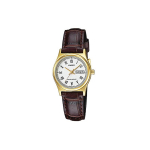 CASIO Naiste Standardseeria 25mm Valge Kell LTP-V006GL-7BUDF Brown Strap